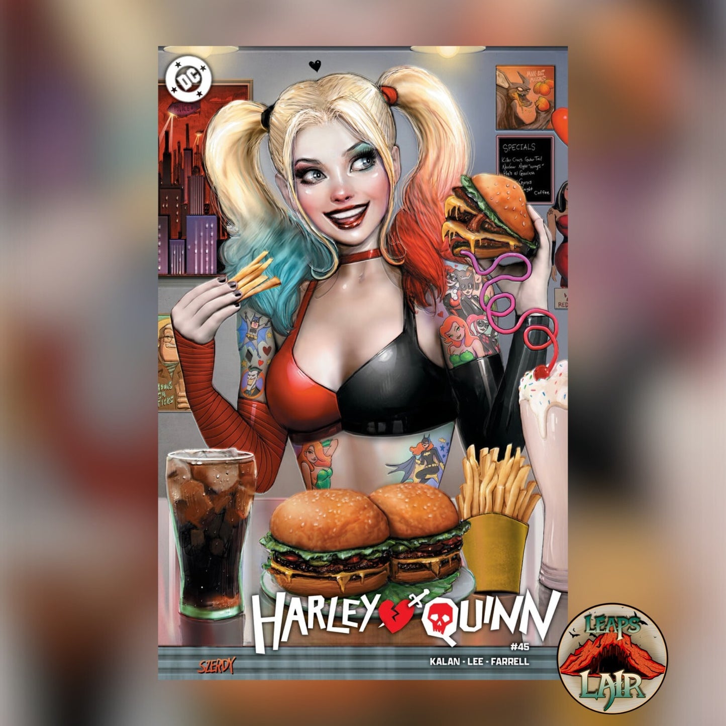 Harley Quinn #45 Nathan Szerdy Exclusive Diner Tattoo Trade Dress Variant