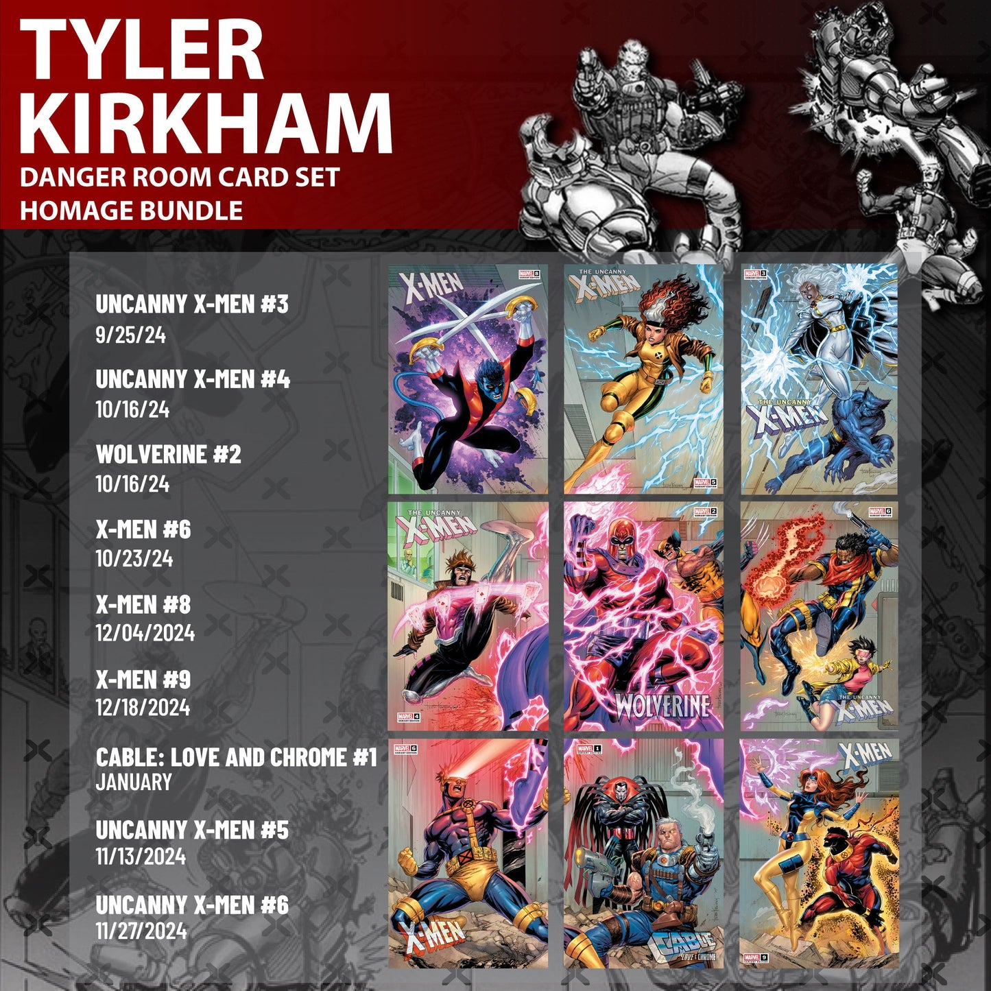 Danger Room connecting covers full set - Tyler Kirkham
