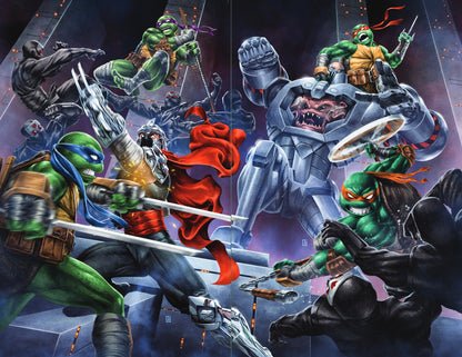 Teenage Mutant Ninja Turtles #6 Peejay Catacutan connecting virgin panorama (covers A and B)